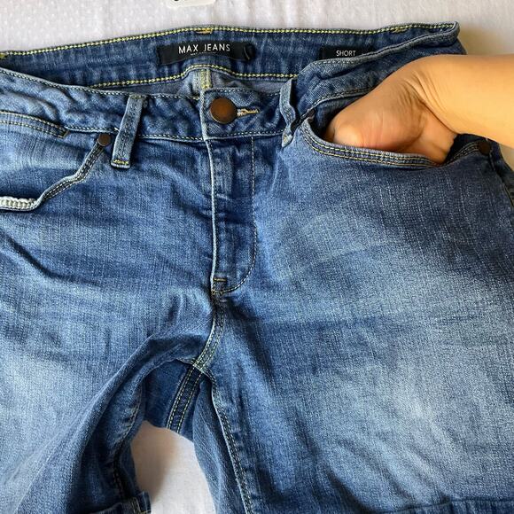 MAX Jeans Women’s Waxed Jeans Denim Shorts size 6, Blue - Picture 7 of 10